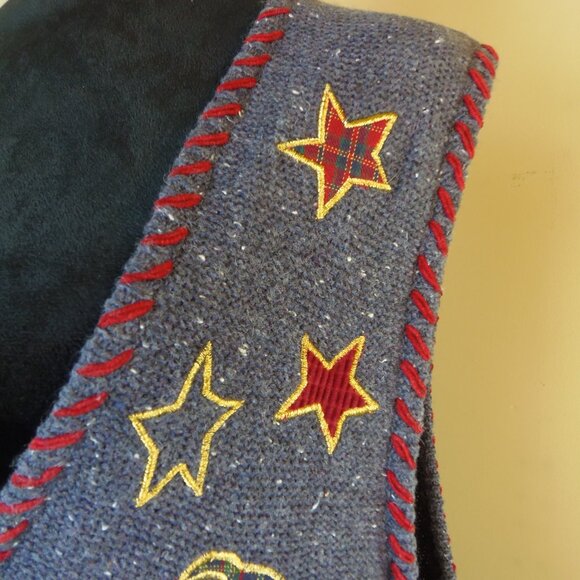 Vintage Y2K Winona Christmas Theme Ladie's Vest XL Festive Holiday Celebration - Picture 8 of 12